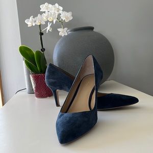 Ann Taylor Blue Suede Heels